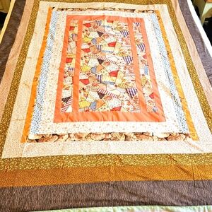NEW, never used 77" X 60" Fall Themed Quilt.